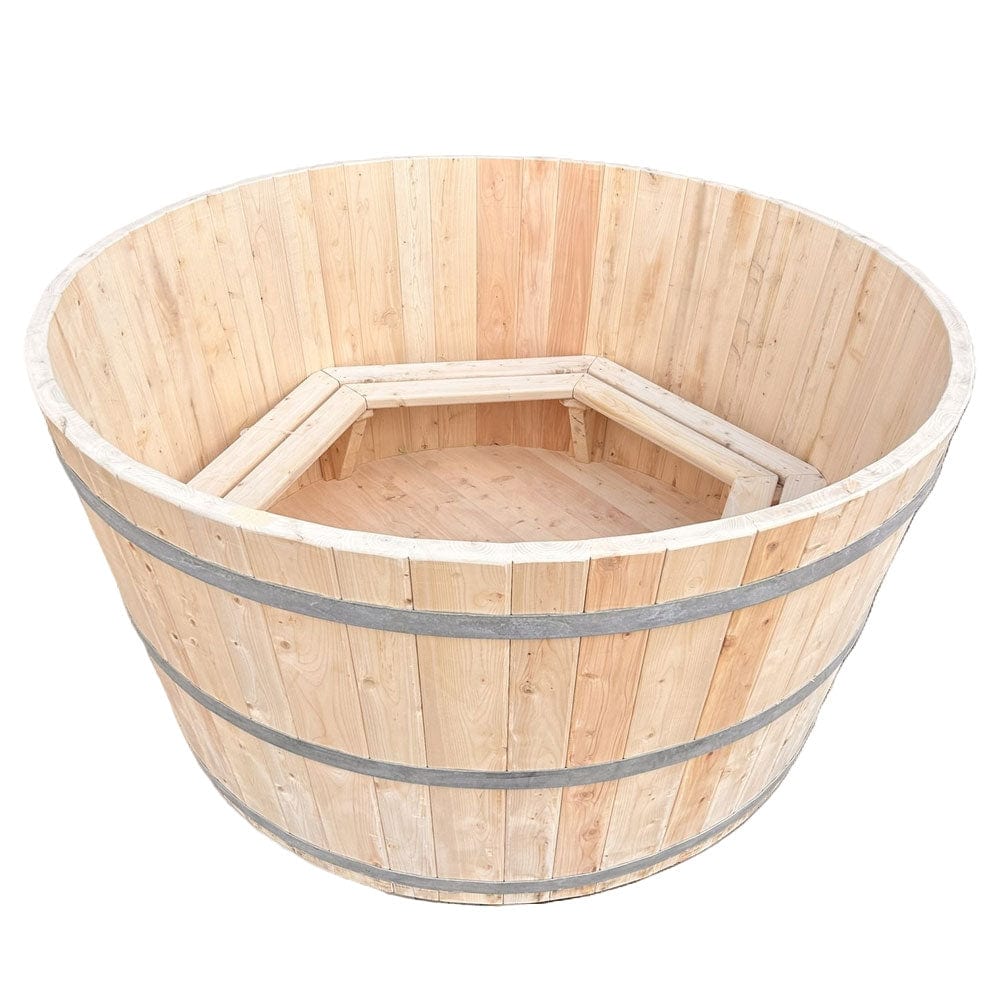 Tinas Pack Tina de Madera ciprés premium con caldera a leña exterior